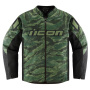Cazadora moto ICON Hooligan Tiger Blood Jacket Green