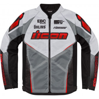 Cazadora moto ICON Hooligan Ultrabolt Red Cazadora moto ICON Hooligan Ultrabolt Red