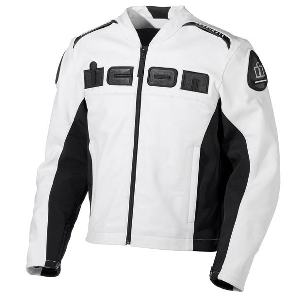 Cazadora moto ICON Accelerant Jacket White
