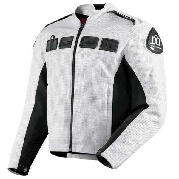 Cazadora moto ICON Accelerant Perforated White