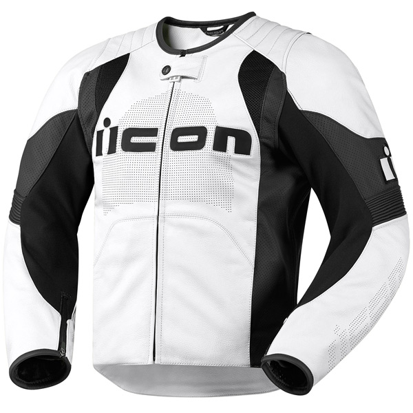 Cazadora moto ICON Overlord Jacket White