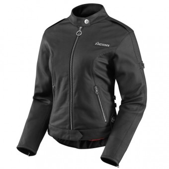 Cazadora moto ICON Hella Leather Jacket Black