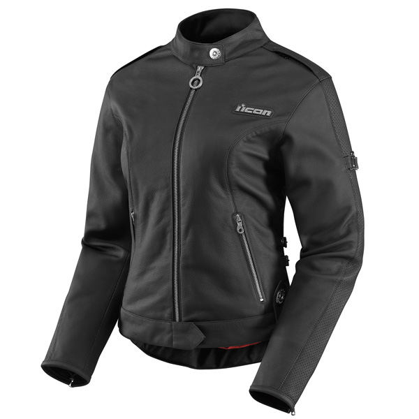 Cazadora moto ICON Hella Leather Jacket Black