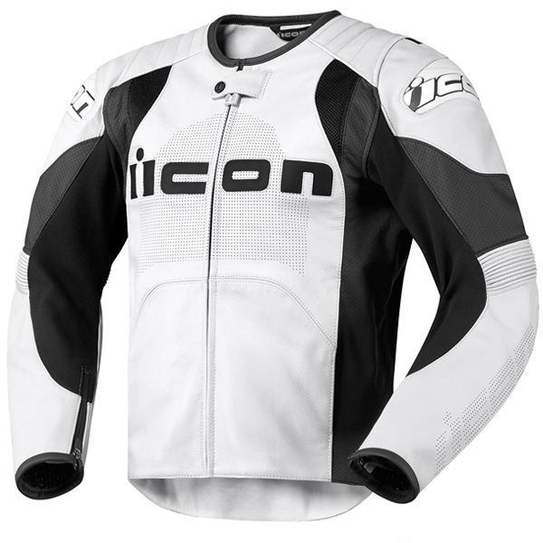 Cazadora moto ICON Overlord Prime White