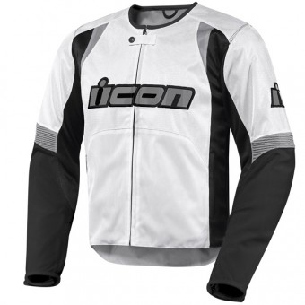 Cazadora moto ICON Overlord White