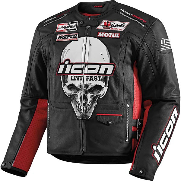 Cazadora moto ICON Victory Death Oro Glory Slayer Black