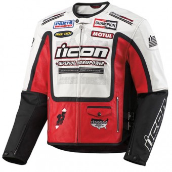 Cazadora moto ICON Victory Hero Red