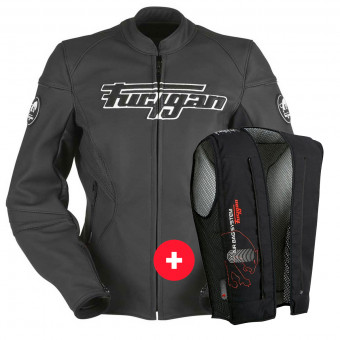 Cazadora moto Furygan Kali Black White + Fury Air Bag System