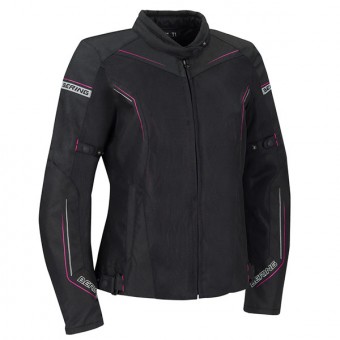Cazadora moto Bering Lady Cancun Negro Malva