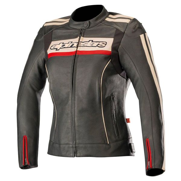 Cazadora moto Alpinestars Stella Dyno V2 Negro Piedra Rojo
