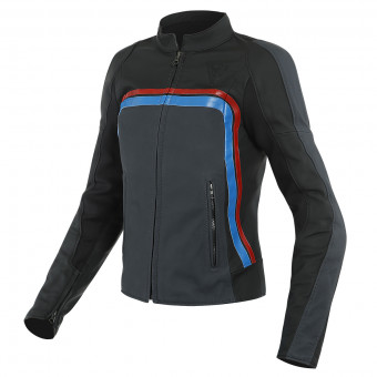 Cazadora moto Dainese Lola 3 Lady Black Ebony Red Blue