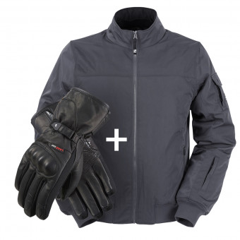 Cazadora moto Furygan Malcom Ardoise + Land D3O Evo Negro