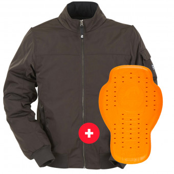 Cazadora moto Furygan Malcom Chocolate + Espaldera D3O Viper Nivel 2