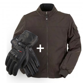 Cazadora moto Furygan Malcom Chocolate + Land D3O Evo Negro Cazadora moto Furygan Malcom Chocolate + Land D3O Evo Negro