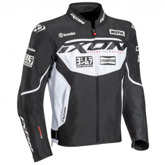 Cazadora moto Ixon Matrix Evo Black White