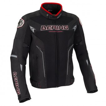 Cazadora moto Bering Mistral Negro Rojo