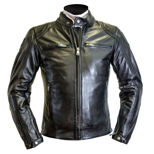 Cazadora moto Helstons Modelo Rag Negro