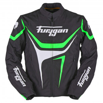 Cazadora moto Furygan Oggy Negro Blanco Verde