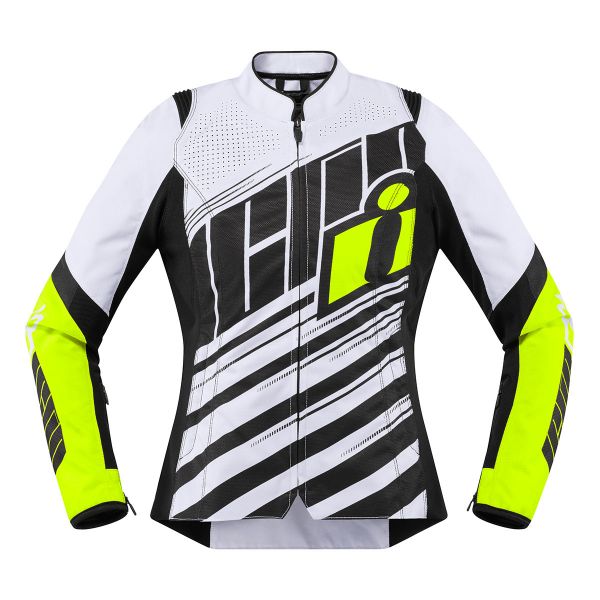 Cazadora moto ICON Overlord SB2 Women Hi Viz Amarillo