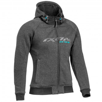 Cazadora moto Ixon Palermo Lady Anthracite Turquoise