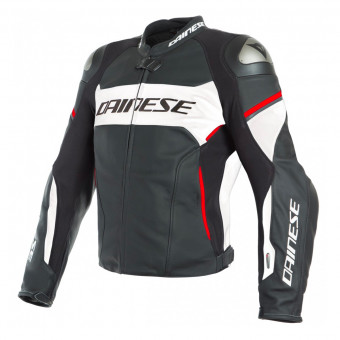 Cazadora moto Dainese Racing 3 D-Air Black White Lava Red