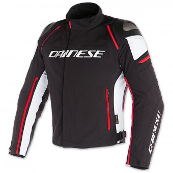 Cazadora moto Dainese Racing 3 D-Dry Black White Fluo Red