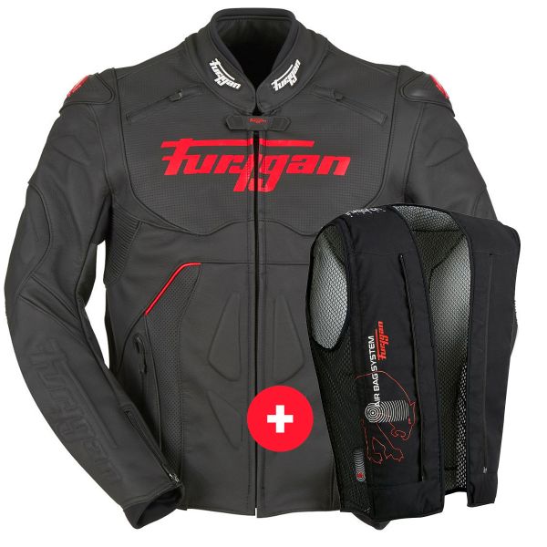 Cazadora moto Furygan Raptor Evo Black Red + Fury Air Bag System