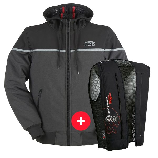 Cazadora moto Furygan Sektor Black Grey Anthracite + Fury Air Bag System