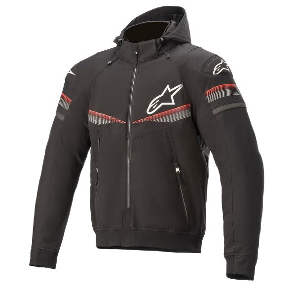 Cazadora moto Alpinestars Sudadera Sektor V2 Tech Hoodie Negro Rojo Brillante Cazadora moto Alpinestars Sudadera Sektor V2 Tech Hoodie Negro Rojo Brillante