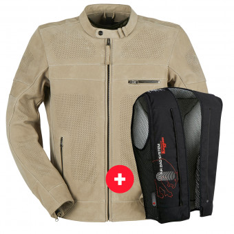 Cazadora moto Furygan Shepard Vented Beige + Fury Air Bag System