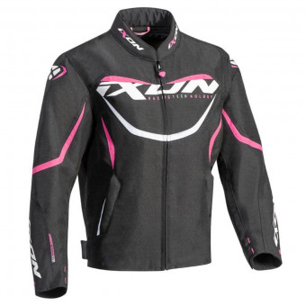 Cazadora moto Ixon Sprinter Kid Lady Black Fuchsia