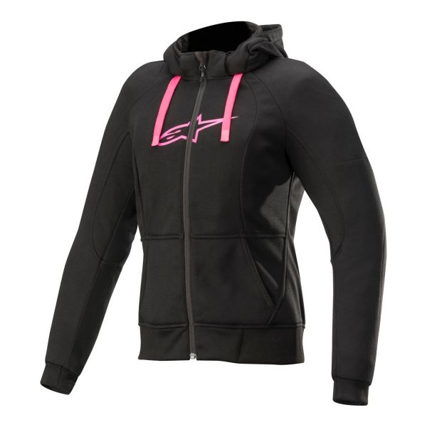 Cazadora moto Alpinestars Stella Chrome Sport Hoodie Black Fuchsia