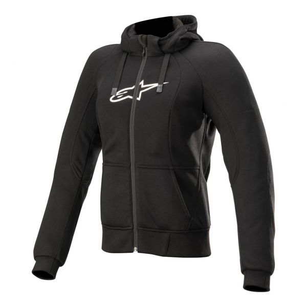 Cazadora moto Alpinestars Sudadera deportiva con capucha Stella Chrome Negra Cazadora moto Alpinestars Sudadera deportiva con capucha Stella Chrome Negra