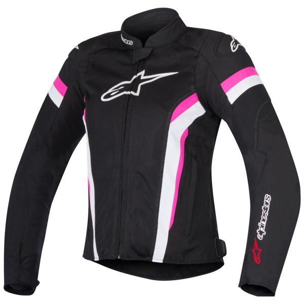 Cazadora moto Alpinestars Stella T-GP Plus R V2 Air Black White Fuchsia