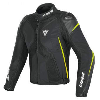 Cazadora moto Dainese Super Rider D-Dry Black Fluo Yellow