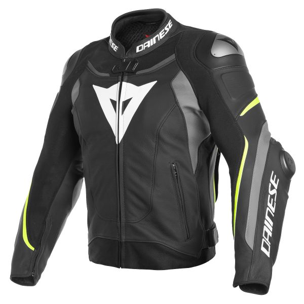 Cazadora moto Dainese Super Speed 3 Black Matt Gray Yellow Fluo