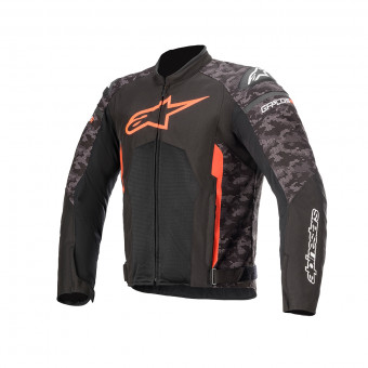 Cazadora moto Alpinestars T-GP Plus R V3 Air Black Camo Red Fluo