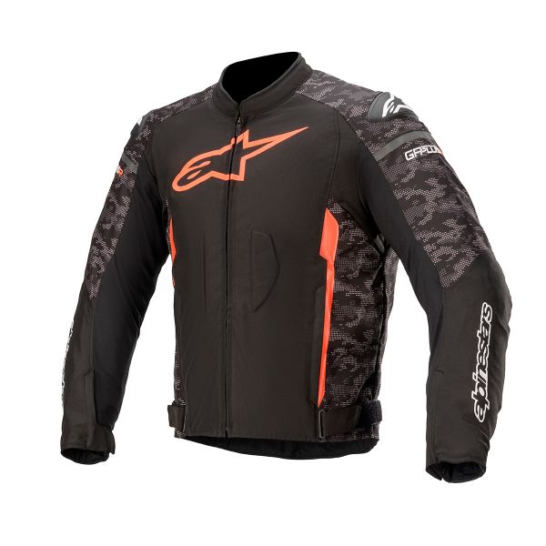 Cazadora moto Alpinestars T-GP Plus R V3 Black Camo Red Fluo