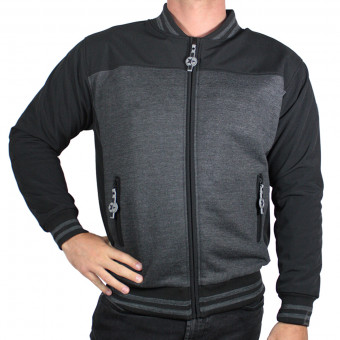 Cazadora moto HARISSON Teddy Bear Black Grey