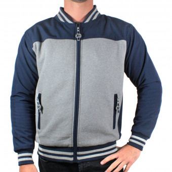 Cazadora moto HARISSON Teddy Bear Blue Grey