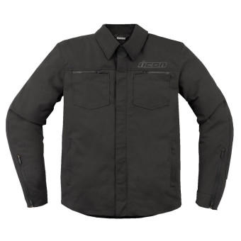 Cazadora moto ICON Upstate Canvas Black Cazadora moto ICON Upstate Canvas Black
