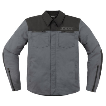 Cazadora moto ICON Upstate Canvas Grey Cazadora moto ICON Upstate Canvas Grey
