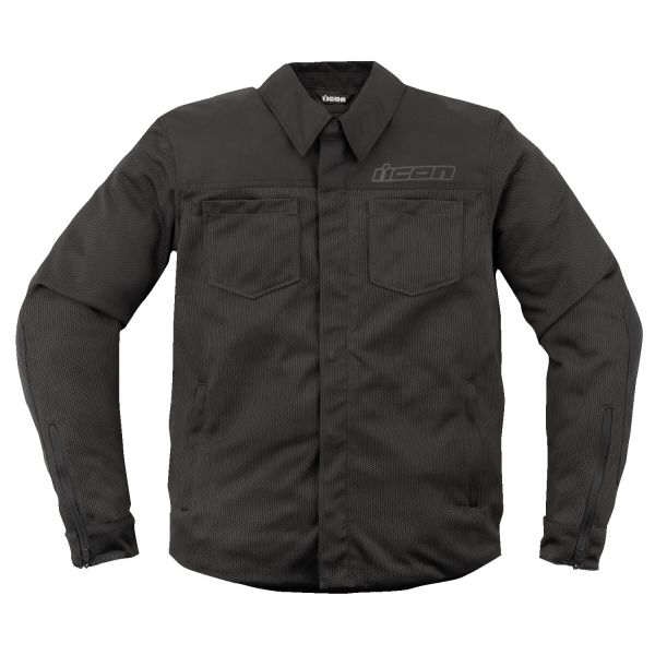 Cazadora moto ICON Upstate Mesh Black