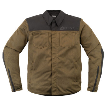 Cazadora moto ICON Upstate Mesh Green