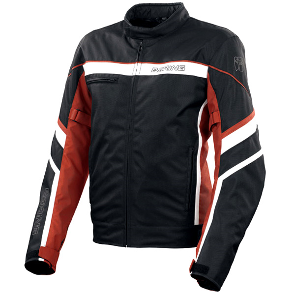 Cazadora moto Bering Sweek Negro Blanco Rojo