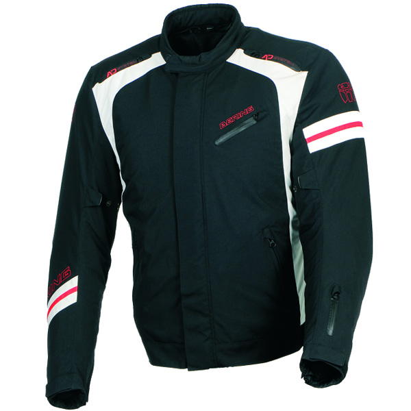 Cazadora moto Bering Uzy Negro Blanco Rojo