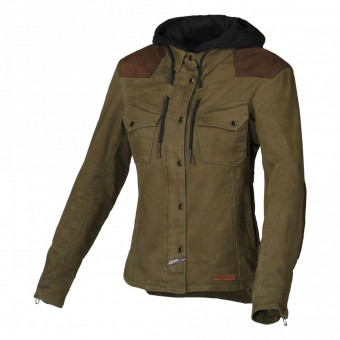 Cazadora moto Macna Inland Ladies Green Brown