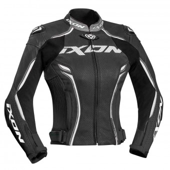 Cazadora moto Ixon Vortex Lady Jacket Negro Blanco