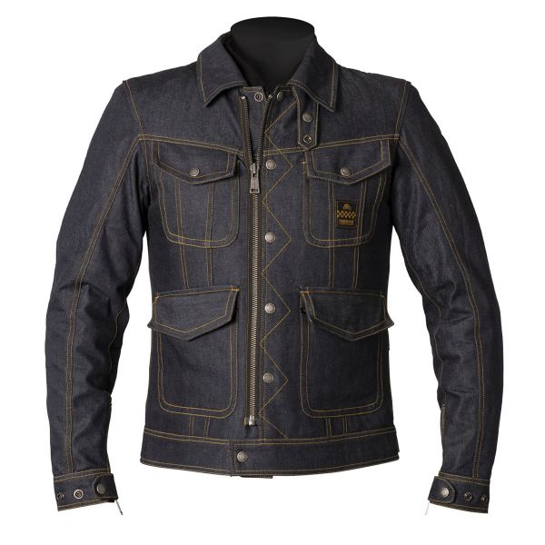 Cazadora moto Helstons Yard Denim Raw Blue