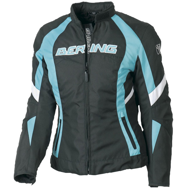 Cazadora moto Bering Lady Douchka Negro Azul Blanco